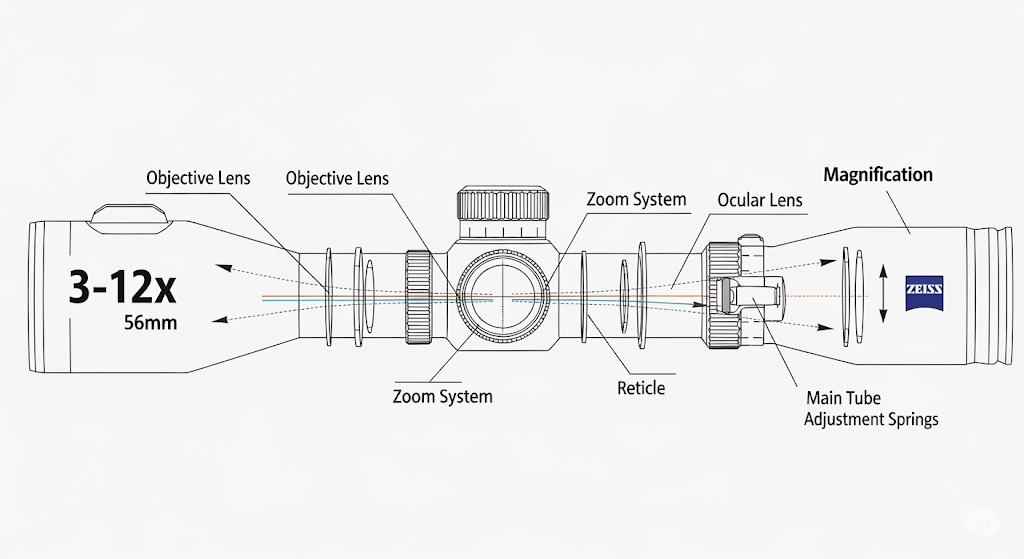 Zeiss riffelkikkert 3-12×56